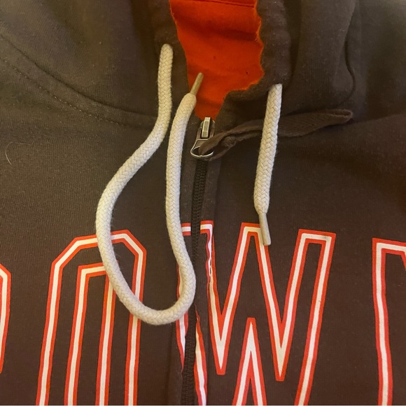 Cleveland Browns Hoodie Men Large Brown Heavyweight Casual Embroidered Logo - Picture 4 of 9